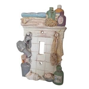 3D Vintage Bathroom Vanity Single Light Switch Plate Cover Wall Accent Decor